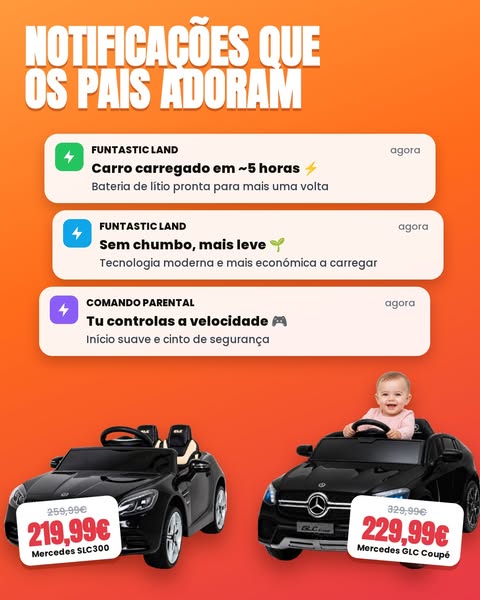 Carros com bateria de lítio desde 219,99€