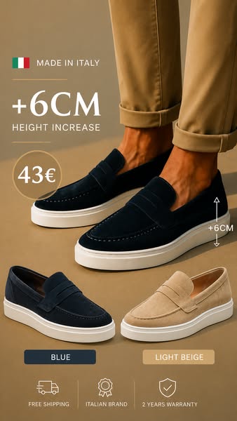 6 cm taller with BV shoes