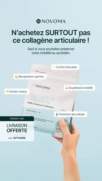 Livraison gratuite pendant 48 h pour des articulations souples