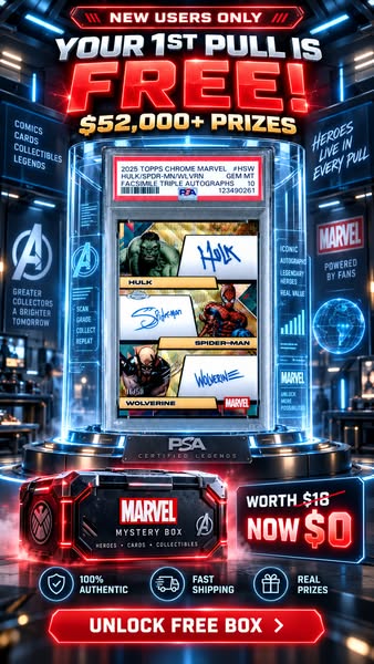 New Users Get 1 FREE Marvel Card Pull!