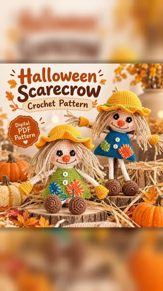 Crochet Your Own Cute Scarecrow!