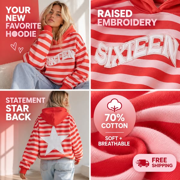 Save $5 on the Striped Star Hoodie