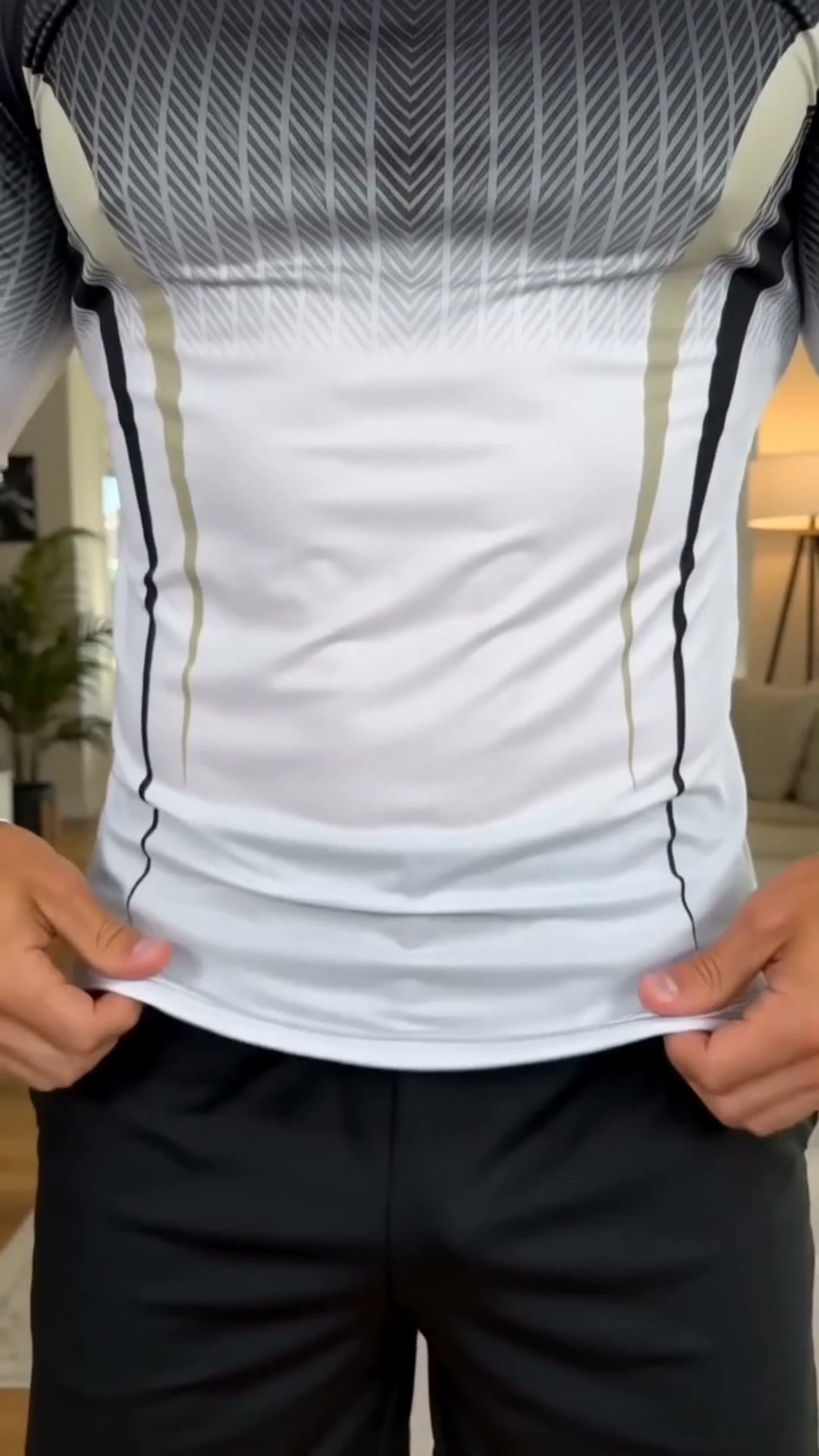 KZZ Men's Long Sleeve Gym Training Shirt