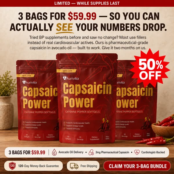 70% OFF Today — Aurivita Capsaicin Power Is Back In Stock