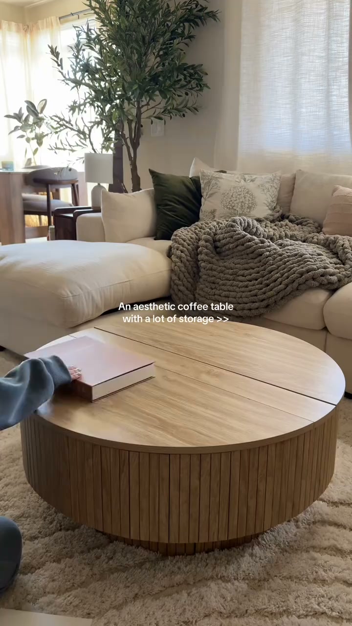 50% OFF Round Lift Top Coffee Table – Only €34.9