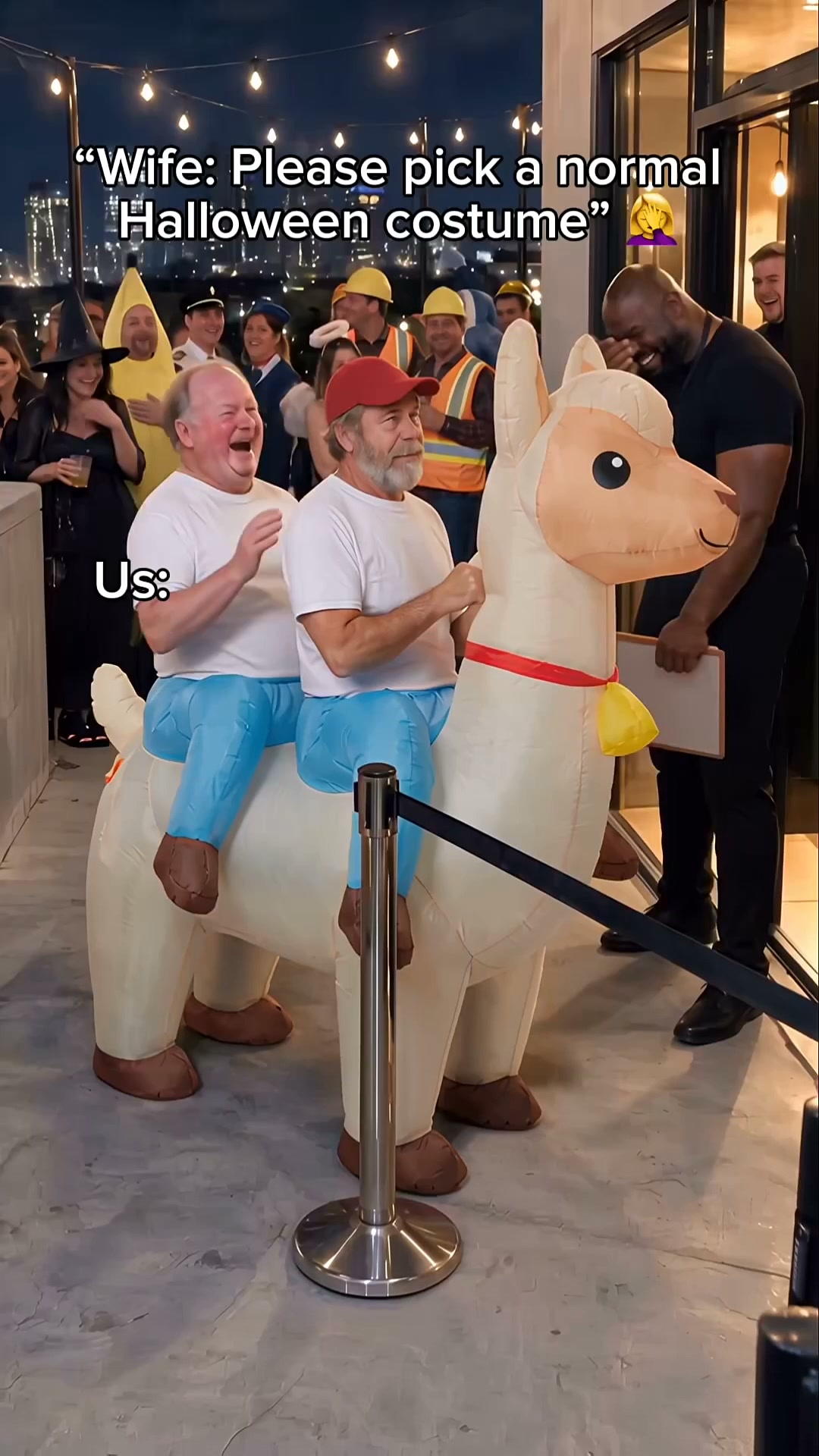 2026 2-Person Inflatable Llama Costume – Hilarious Double Rider Party Outfit