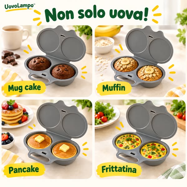 Lo svezzamento più semplice? Uovo, verdure, 90 secondi. Niente padella, niente olio.