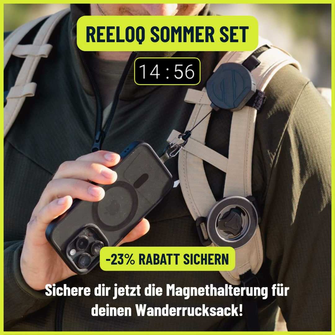 Handysicherung + Magnet-Halterung für den Wanderrucksack