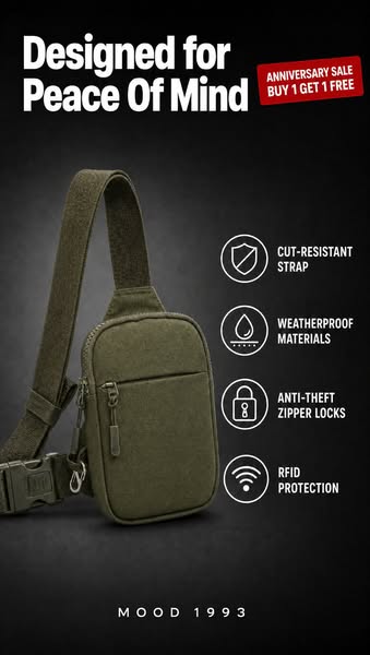 Travel smart with our sling bag!