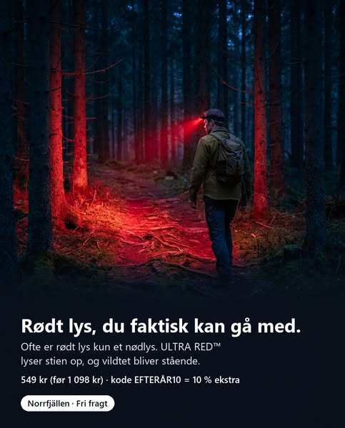 1.000 lumen. Op til 69 timer.