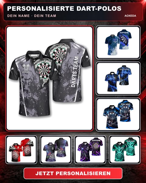 Dart-Polos mit Blitz-Design