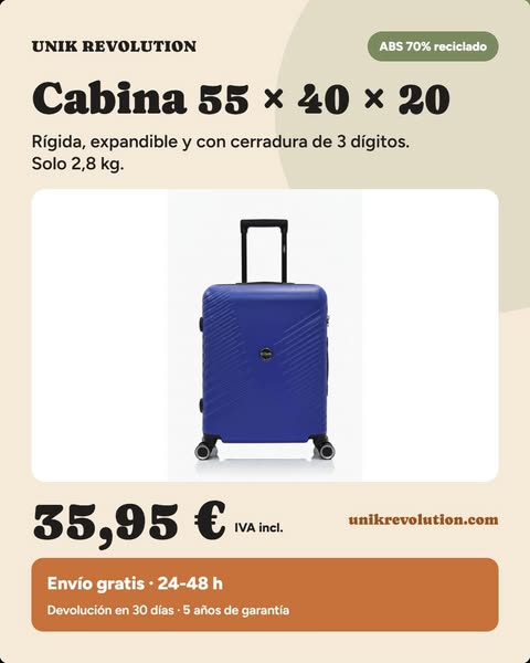 Maleta de Cabina Gaza · 35,95 €