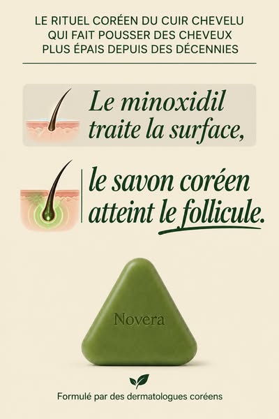 Savon capillaire coréen Novera — Luttez contre les cheveux gras grâce à 12 plantes