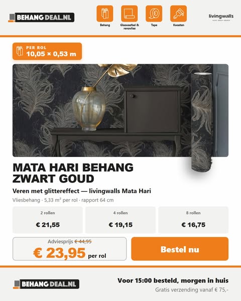 Mata Hari veren behang — €23,95