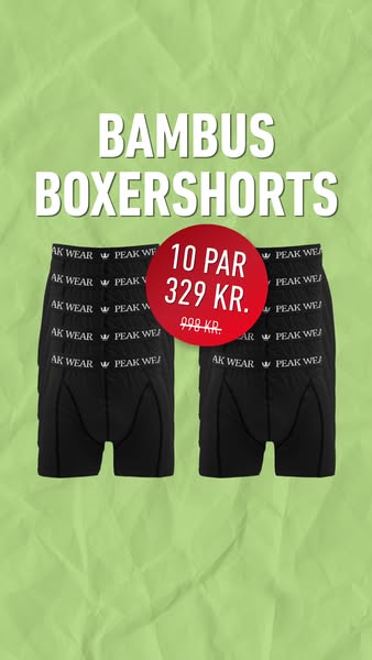10 par Peak Wear Bambus Boxershorts Shop nu