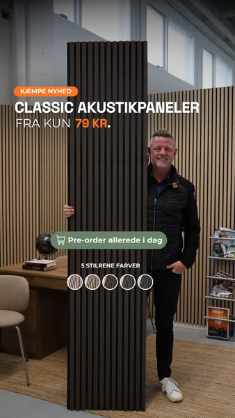 Danmarks billigste akustikpaneler fra 79 kr.