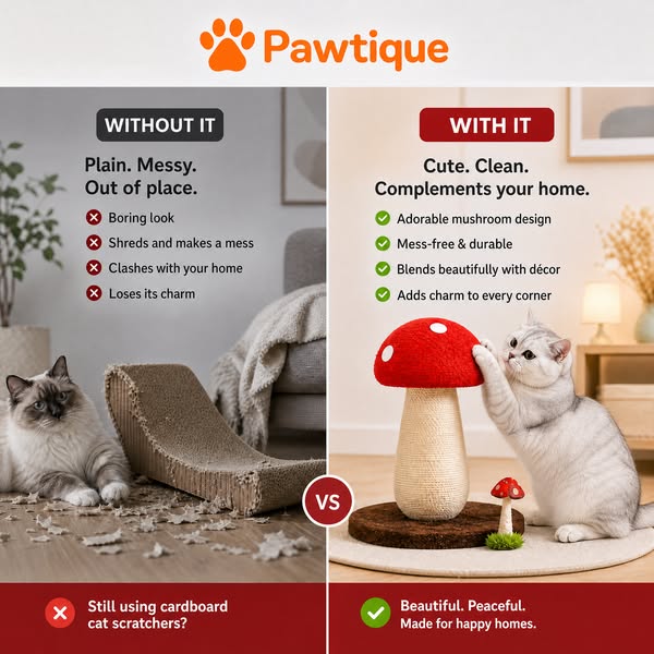 [BEST SELLER] Red Mushroom Cat Scratching