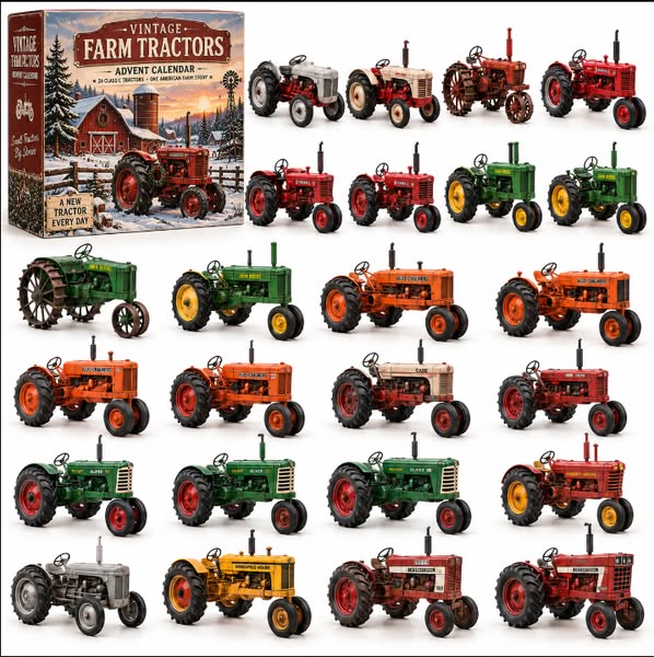 Wait… There Are 24 Vintage Tractors Inside?!