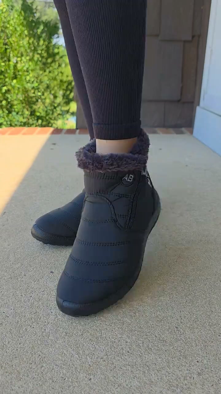 Plush Lining + Rubber Outsole for Cold Weather Walks