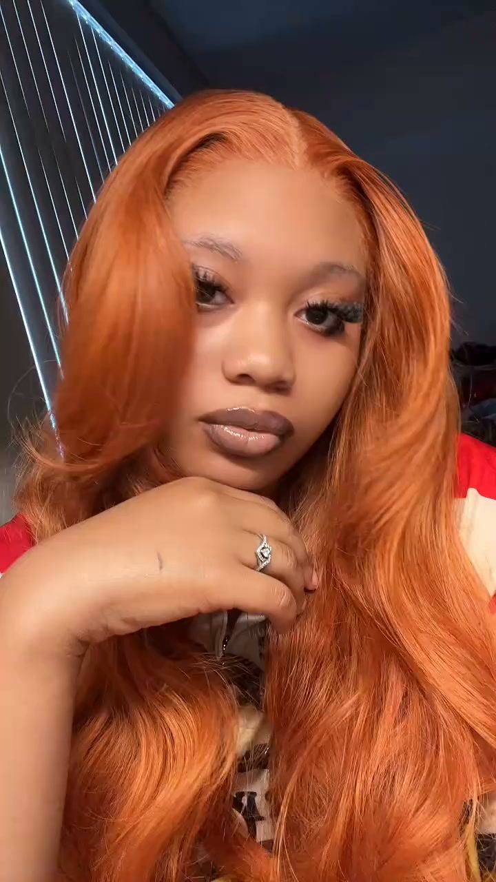 Ginger Hair Colored Wig Body Wave 13x6 Lace Front Human Hair Wigs