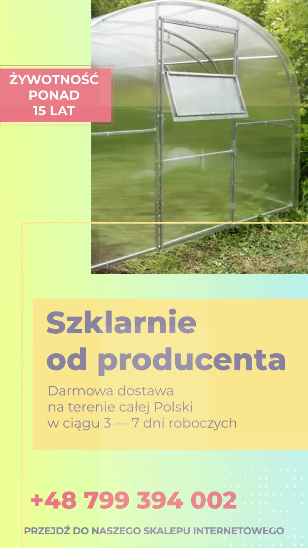 Szklarnie od producenta