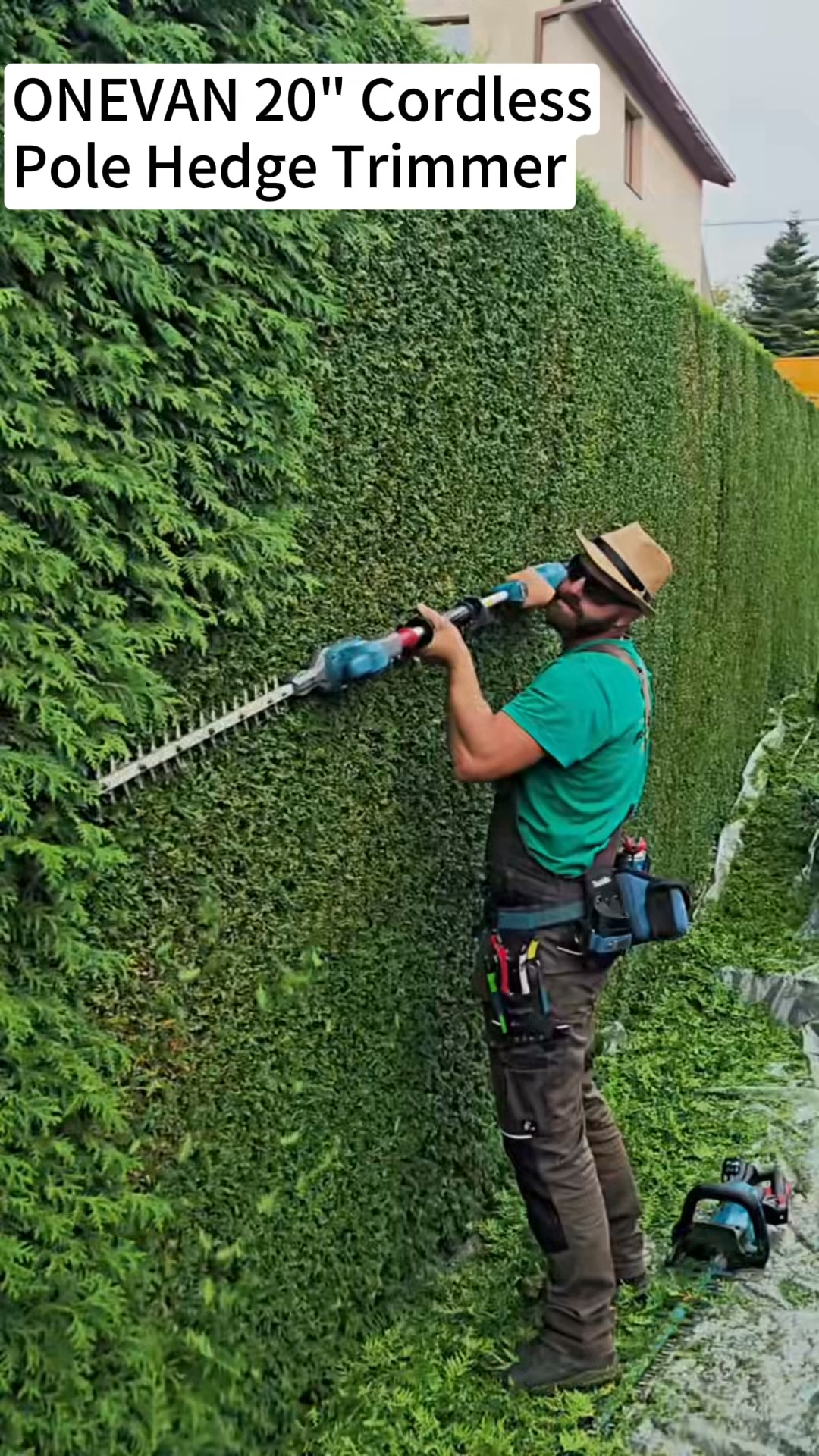 For the gardener who can’t climb ladders anymore. This trimmer reaches 2.7m from the ground