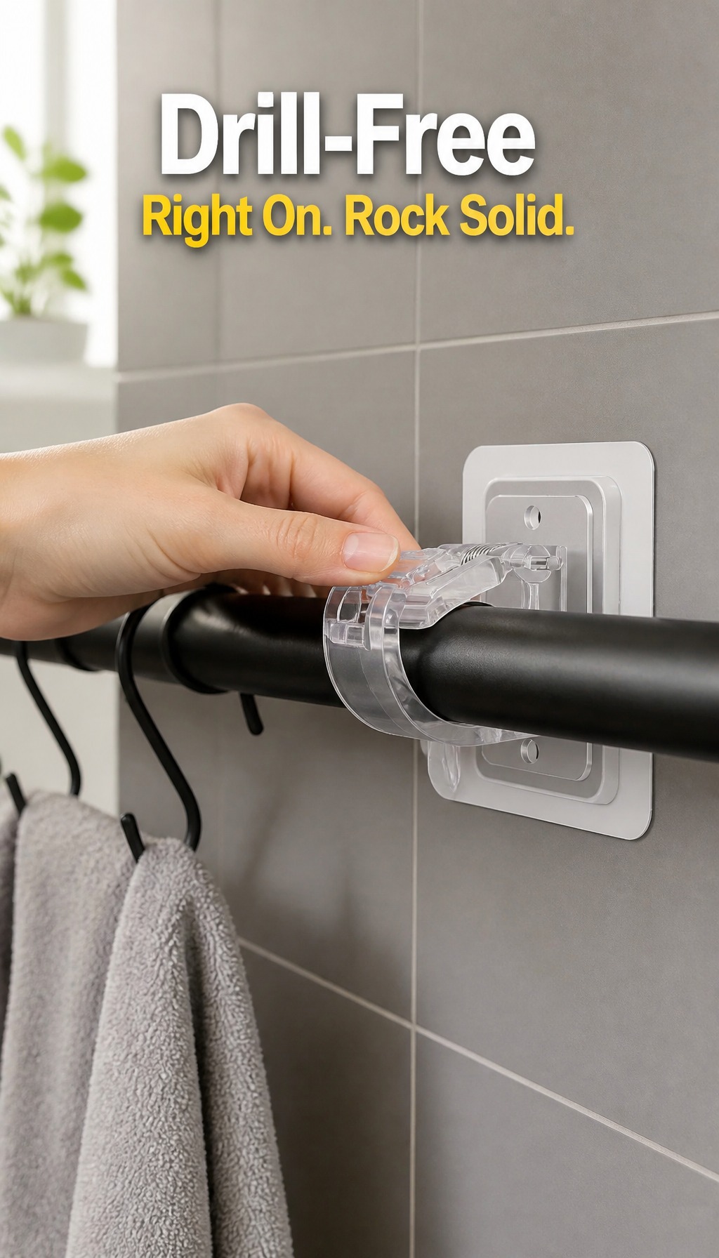 Hang curtains without drills