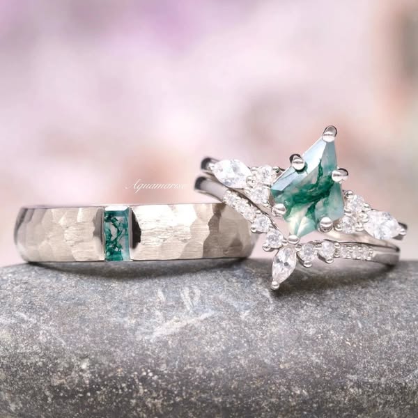 Skye Kite® Moss Agate Couples Ring