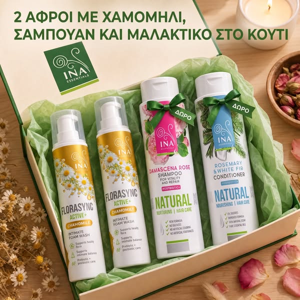 2 αφροί + σαμπουάν και μαλακτικό δώρο