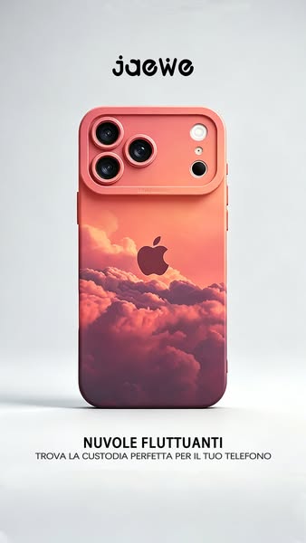iPhone Nuvole Fluttuanti Silicone Cover