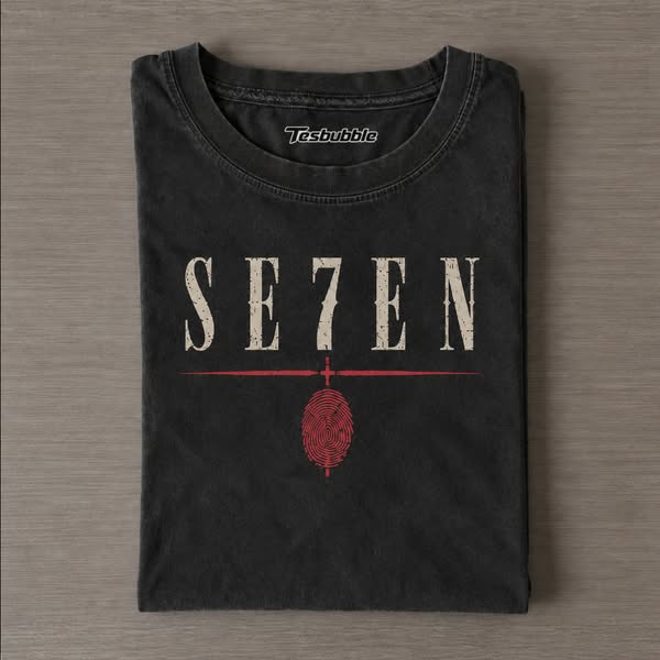 Shop Now-Se7en classic horror movie t-shirt
