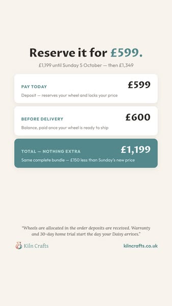 £1,199 until Sunday 5 October