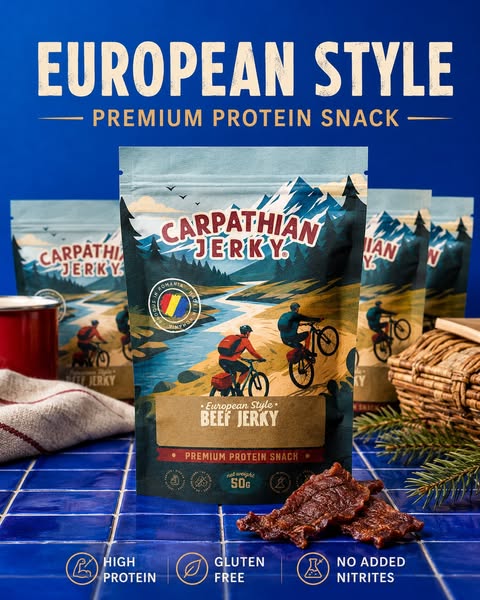 Beef Jerky with no nitrites — real meat, 25g protein