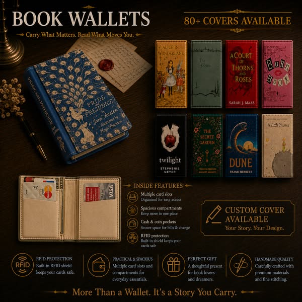 Custom your own book wallet cover
