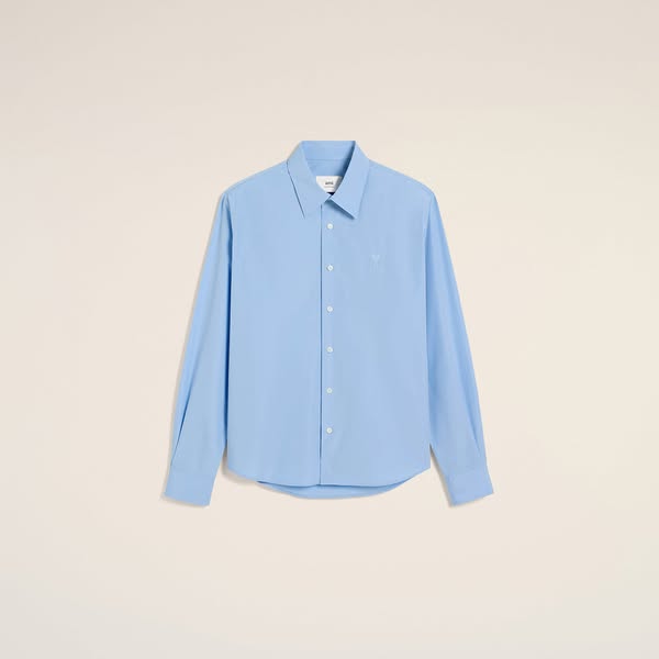 Blue Cotton Ami De Coeur Classic Shirt