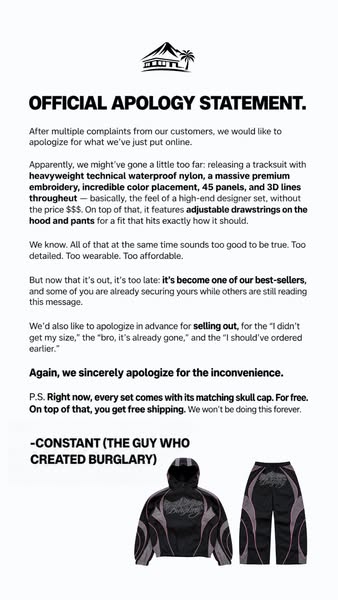 An Apology Worth Wearing.