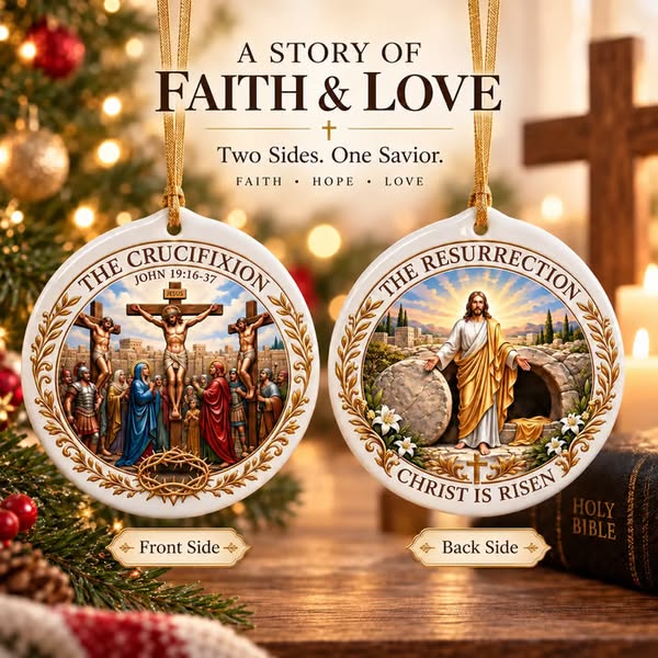 LAST DAY 50% OFF - Christian Faith Ceramic Ornament — A Story of Love & Hope - Buy 1