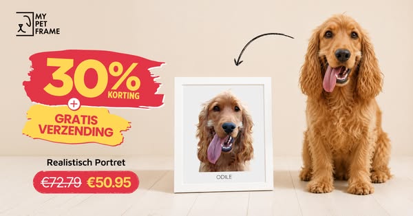 Realistisch Huisdierportret – Nu 30% Korting