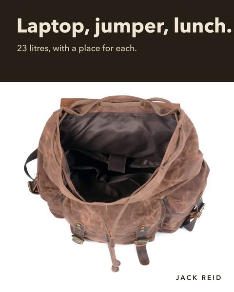 The rucksack with a hidden pocket