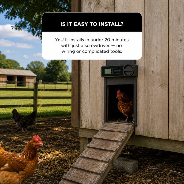 Automatic Locking. Safer Chickens.
