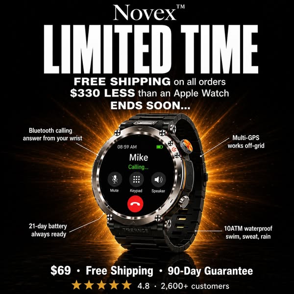 $69. GPS. 21-Day Battery. Waterproof. Calls & Notifications on your wrist. Health tracking 24/7.