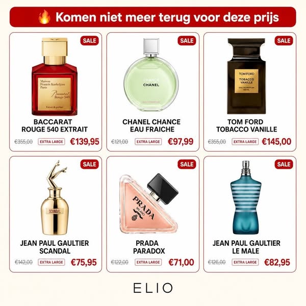 Designerparfums tot -55%