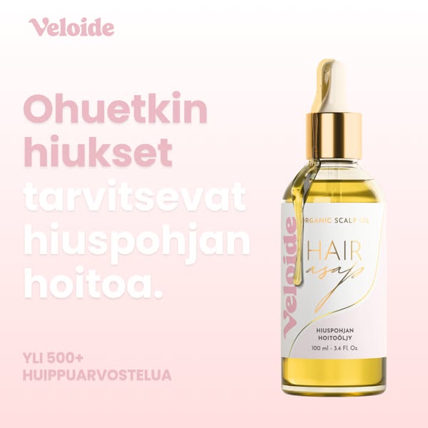 Ohuetkin hiukset tarvitsevat hiuspohjan hoitoa.