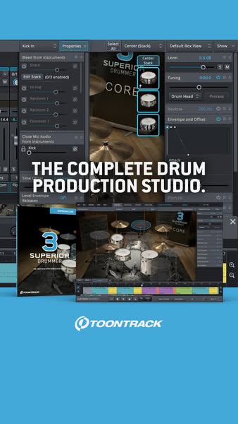 The complete drum production studio