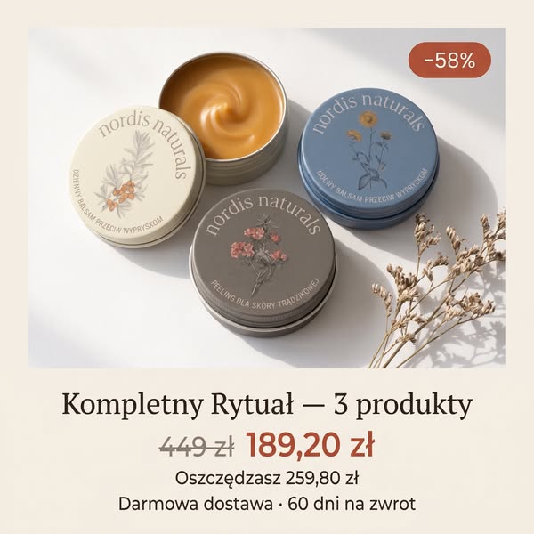 Rytuał 3 kroków na wypryski