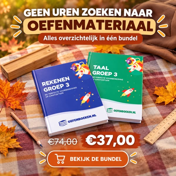 ALLEEN OP DIT MOMENT 50% HERFSTKORTING OP ALLE OEFENBOEKEN REKENEN EN TAAL