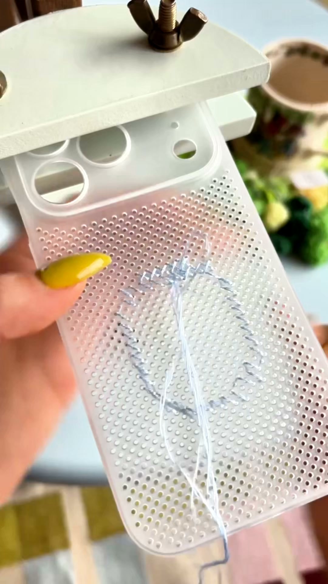 Viral Cross-Stitch iPhone Case