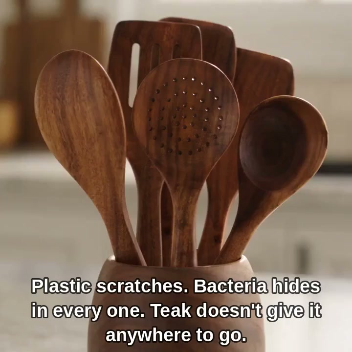 50% Off Best Selling Non-Toxic Teak Kitchen Utensils