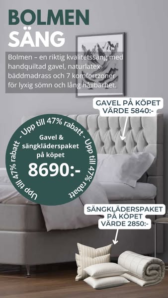 Gavel & sängklädespaket på köpet (värde 8 690 kr)