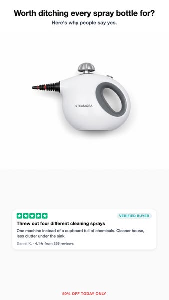33% OFF + Free UK Shipping - Chemical-Free Deep Clean, Instantly.